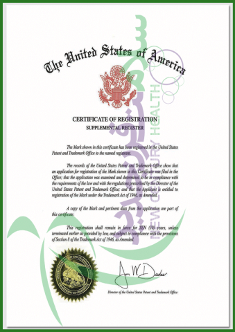 certificate of registration supplemental register